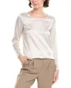 Max Mara Moldava Silk-blend Top In White
