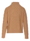 Max Mara Moli High-neck Sweater In Brown