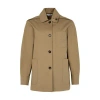 Max Mara Cotton Jacket With Buttoned Cuffs And Collar In Metallized