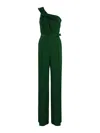 Max Mara Studio Gioire One-shoulder Jumpsuit In Green