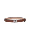 Max Mara Logo Plaque Buckled Belt In Brown