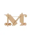 Max Mara Monogram Brooch In Gold