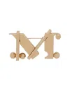 Max Mara Monogram Brooch In Gold