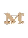 Max Mara Monogram Brooch In Gold