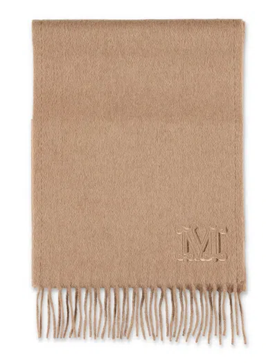Max Mara Monogram Camelwool Camel Stole In Brown