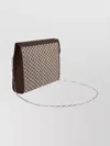 Max Mara Monogram Chain Strap Rectangular Clutch In Brown