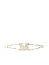 Max Mara Monogram-charm Chain Bracelet In Gold