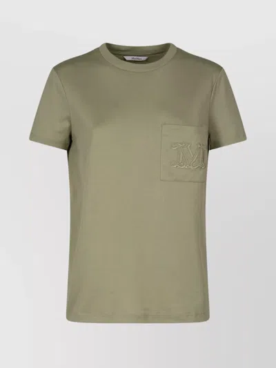 Max Mara M Monogram Cotton Jersey T-shirt Clothing In Green