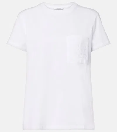 Max Mara Monogram Cotton Jersey T-shirt In Brown