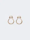 Max Mara Monogram Earrings In Metal In Gold
