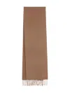 Max Mara Monogram-embroidered Cashmere Scarf In Brown