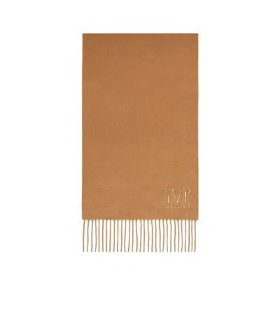Max Mara Monogram-embroidered Cashmere Stole