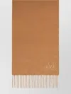 Max Mara Monogram Embroidered Cashmere Stole In Brown