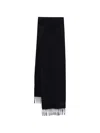 Max Mara Wadalia Rectangular Scarf Fringed Edges In Black