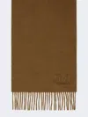 Max Mara Monogram-embroidered Cashmere Stole In Brown