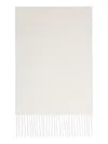 Max Mara Monogram-embroidered Cashmere Stoles Accessories In White