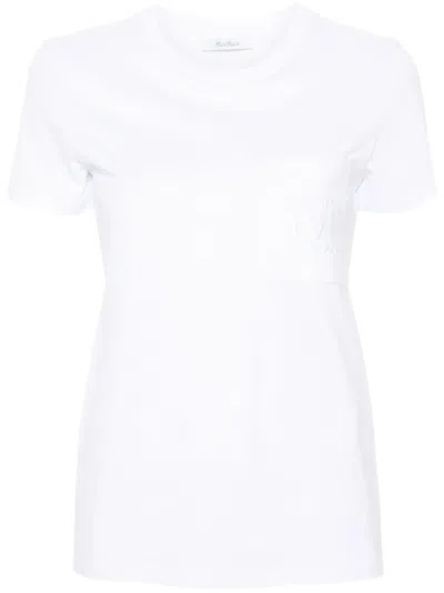 MAX MARA MONOGRAM-EMBROIDERED COTTON T-SHIRT