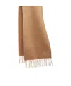Max Mara Monogram Fringed-edge Cashmere Scarf In Brown