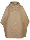 Max Mara Monogram Hooded Cape In 中性色