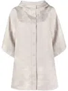 Max Mara Monogram Jacquard Satin Coat In Neutral