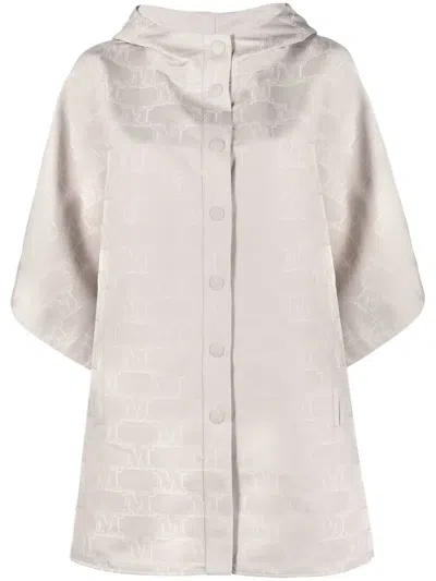MAX MARA MONOGRAM JACQUARD SATIN COAT