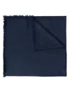 Max Mara Monogram-jacquard Scarf In Blue