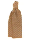 Max Mara Monogram Jacquard Scarf In Brown