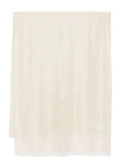 Max Mara Monogram-jacquard Scarf In Neutrals