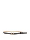 Max Mara Monogram Leather Belt In Black