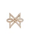 Max Mara Monogram Papillon Brooch With Crystals In Gold