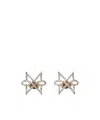 Max Mara Monogram Papillon Earrings With Crystals In Gold