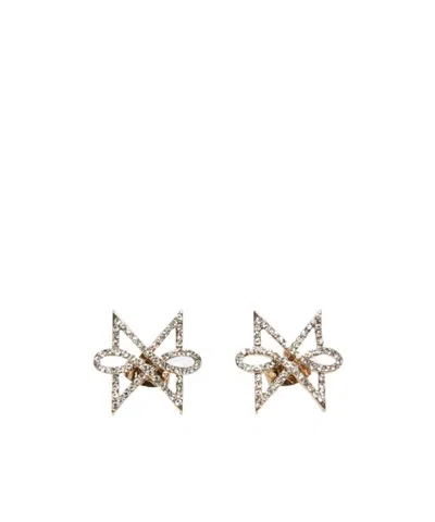 MAX MARA MONOGRAM PAPILLON EARRINGS WITH CRYSTALS