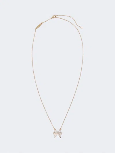 Max Mara Monogram Papillon Pendant Necklace In Gold