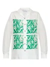 Max Mara Monogram-print Button-up Shirt In White
