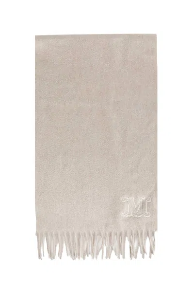 Max Mara Monogram Pure Cashmere Stole In Gray