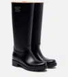 Max Mara Monogram Rain Boots In Black