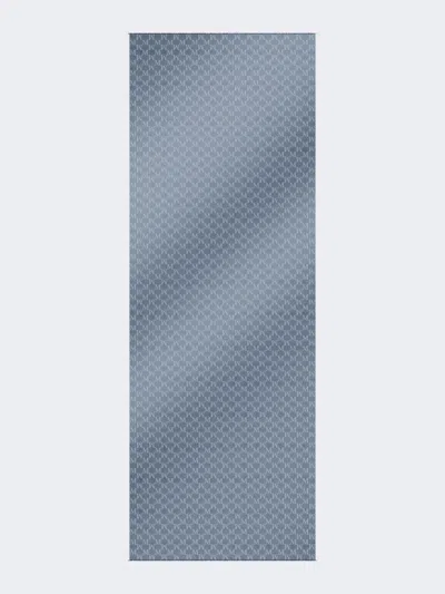 Max Mara Monogram Wool Stole In Blue