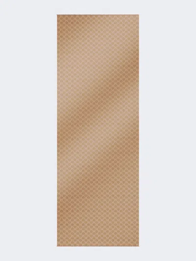 Max Mara Monogram Wool Stole In Brown