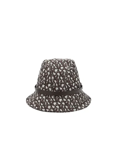 Max Mara Monogrammed Jacquard Bucket Hat In Multi