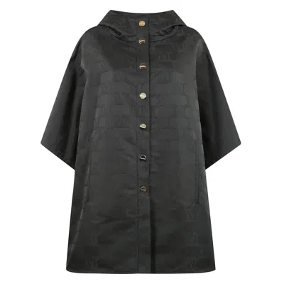 Max Mara Single-breasted Button-fastening Coat In Black