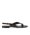 MAX MARA MONVISO DARK BROWN FLAT SANDAL