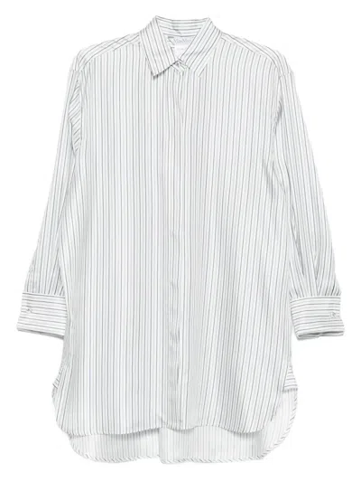 MAX MARA MAX MARA "MONVISO" SILKY STRIPES SHIRT