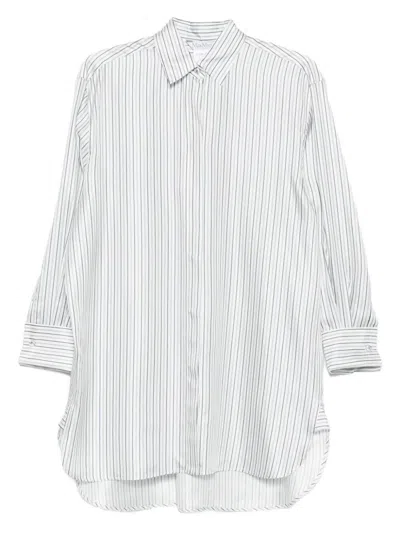MAX MARA MAX MARA "MONVISO" SILKY STRIPES SHIRT CLOTHING