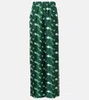 Max Mara Morena Printed Silk Twill Wide-leg Pants