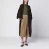 Max Mara Moss Green Cardigan In Wool And Cashmere In Green