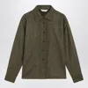 Max Mara Moss Green Shirt In Wool Felt In Green