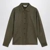 Max Mara Benares Wool Felt Long-sleeved Shirt In Green
