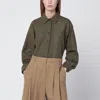 Max Mara Moss Green Shirt In Wool Felt In Green