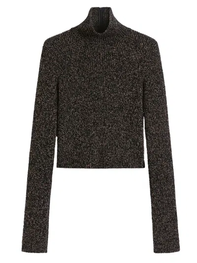 MAX MARA MAX MARA MOULINÉ TURTLENECK IN WOOL AND CASHMERE CLOTHING