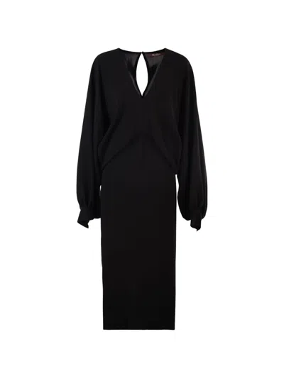 Max Mara Mseaccento V-neck Midi Dress In Pattern
